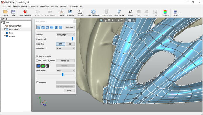 QuickSurface ReverseEngineering