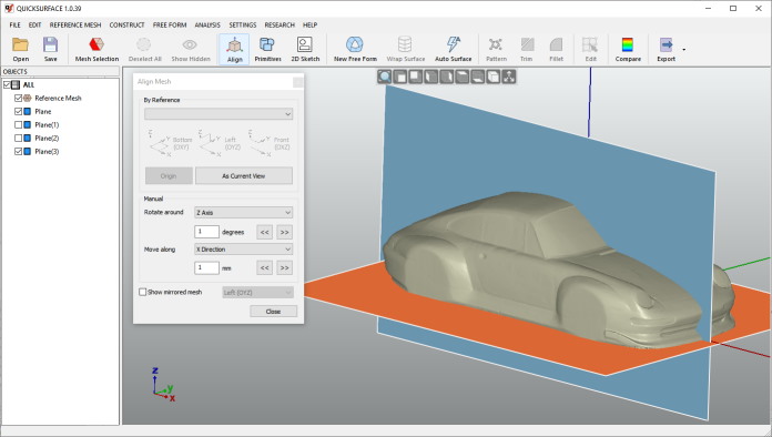 QuickSurface ReverseEngineering