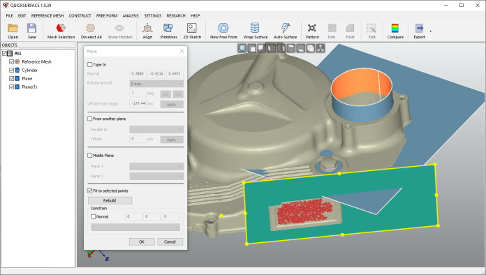 QuickSurface ReverseEngineering