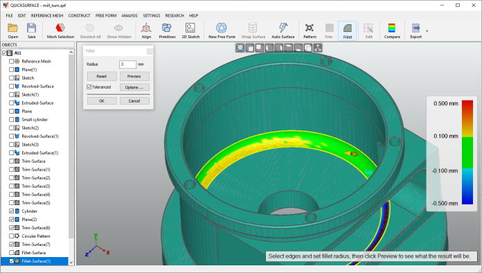 QuickSurface ReverseEngineering