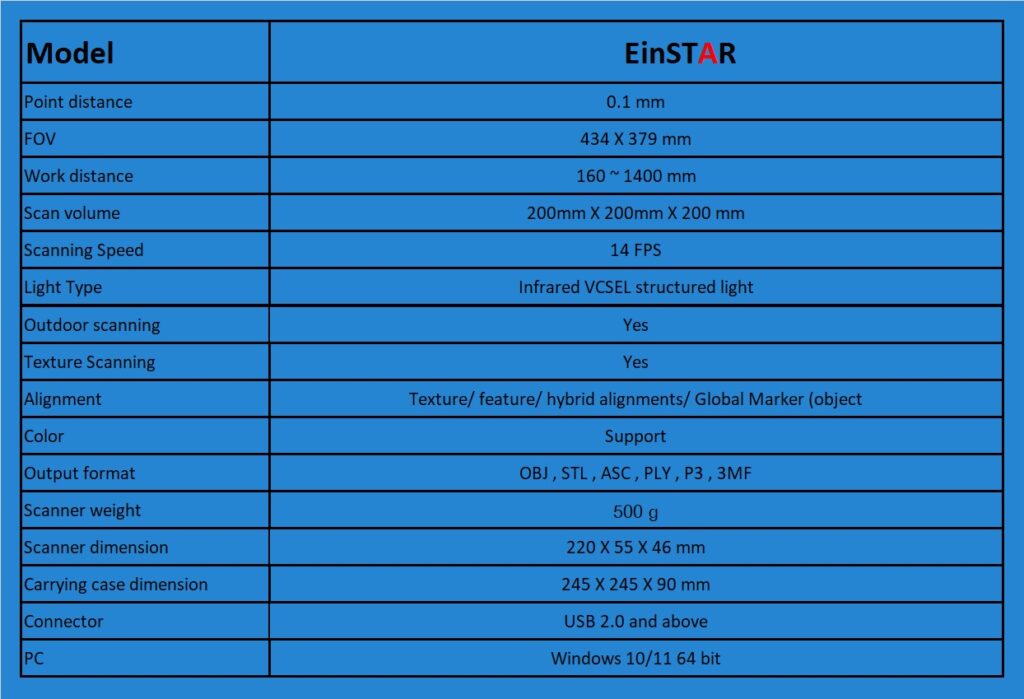 einscan Einstar
